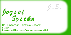 jozsef szitka business card